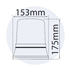 Girofar albastru rotativ 12V cu prindere in 3 puncte Girofar albastru rotativ 12V cu prindere in 3 puncte